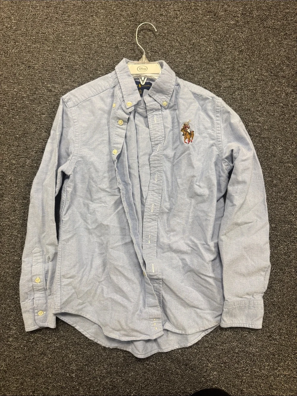 Ralph Lauren Light Blue Button-Down Oxford with Embroidered Pony